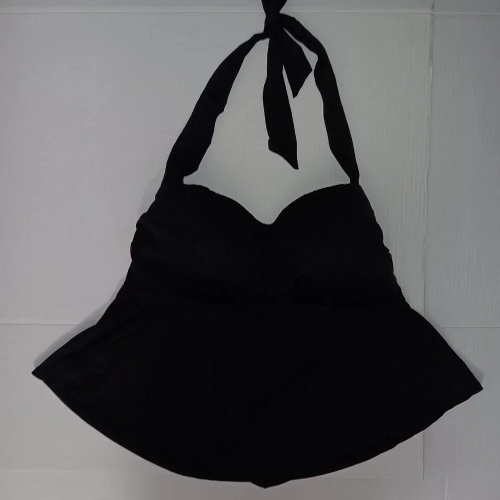 MYNAH WOMEN'S HALTER TANKINI SWIM TOP - Picture 2 of 9
